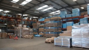Warehouse in commercial lighting factory