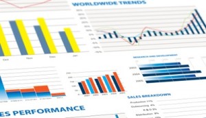 sales performance and business graphs